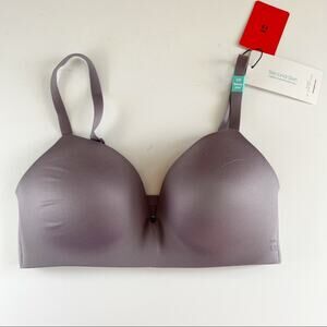 Tommy John Second Skin Lightly Lined Wireless Bra 32D Gray Ridge